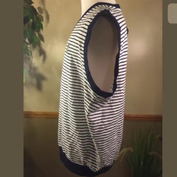 Polo Golf Ralph Lauren Striped Navy/White Vest - Picture 4 of 8